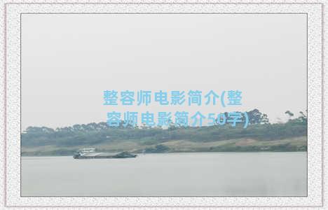 整容师电影简介(整容师电影简介50字)